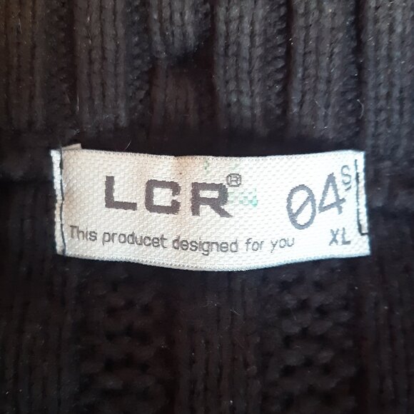 LCR 04s Black Full Zip Wool Blend Sweater Detachable Collar Buckle Detail - Picture 4 of 16